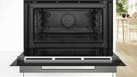 Духовой шкаф компактный Bosch CBG7741B1, пиролиз, TFT дисплей, черный (Германия)