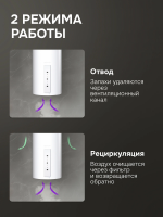 Вытяжка цилиндрическая Zigmund & Shtain K 160.4 W, белый