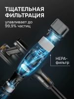 Пылесос вертикальный Zigmund & Shtain ZVC-1500, черный/золотой