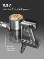 Пылесос вертикальный Zigmund & Shtain ZVC-1500, черный/золотой