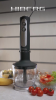 Блендер погружной Hiberg HB 1041 Br, погружной, 5 скоростей, мощность 1000 Вт, чёрный