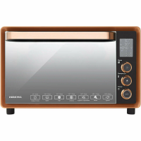 Мини-печь Hiberg PR 400 GOLD MOON, 1600 Вт, 40 л, конвекция, гриль, черный с золотистыми элементами