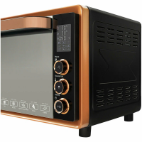 Мини-печь Hiberg PR 400 GOLD MOON, 1600 Вт, 40 л, конвекция, гриль, черный с золотистыми элементами