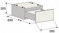 Ящик напольный выдвижной Asko HP320T, титан