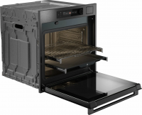 Электрический духовой шкаф с паром Asko OCS66BSH, черный/нержавеющая сталь