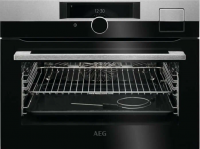 Духовой шкаф электрический компактный с паром AEG KSK998290M, термощуп, черный/нержавеющая сталь