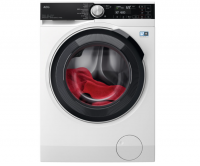 Стиральная машина с сушкой AEG LWR75965O, инвертор, функция пара, белый/черный