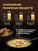 Микроволновая печь Hiberg i-VM 4088 YR, инверторная СВЧ с без поворотного стола, бежевый