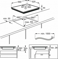 Варочная панель индукционная Electrolux LIR60433B, черный
