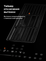 Индукционная варочная панель со встроенной вытяжкой Hiberg i8-VM8 B, черный