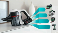 Пылесос вертикальный Bosch BBS711W, белый/черный