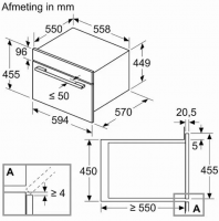 Микроволновая печь встраиваемая Bosch CMA583MB0, черный