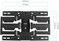 Кронштейн для телевизора Kromax Ultra Slim-101, черный 21"-70"