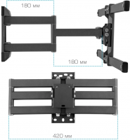 Кронштейн для телевизора Kromax CORBEL-10, титан 22"-75"