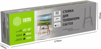 Подставка для телевизора Cactus CS-ST3645BKWN, черный/орех 43"-65"