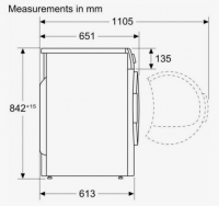 Сушильная машина Bosch WQB245B0ME, с тепловым насосом, наклейка на Русском, белый/черный