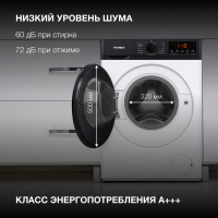 Стиральная машина Hyundai WME7215, 7кг, белый