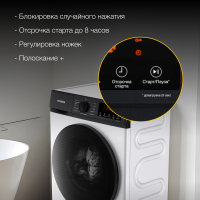 Стиральная машина Hyundai WME7215, 7кг, белый