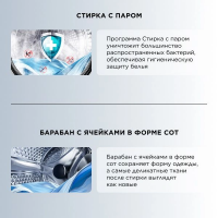 Стиральная машина TCL TWRF-607W12W1, 7кг, инвертор, белый