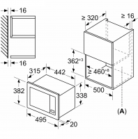 Микроволновая печь встраиваемая Bosch BFL523MB4, черный