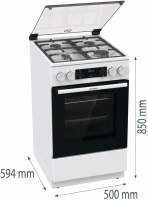 Плита газовая Gorenje GGI5C22WF, белый