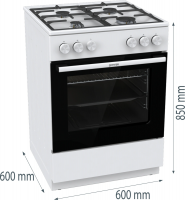 Плита газовая Gorenje GG6A10WFFM, белый