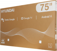Телевизор LED Hyundai H-LED75BU7011, Android TV, черный