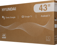Телевизор LED Hyundai H-LED43BU7011, Android TV, черный