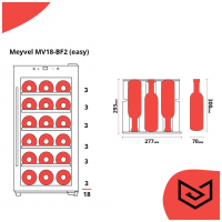 Винный шкаф Meyvel MV18-BF1 (easy), черный