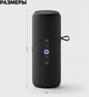 Умная колонка Yandex Стрит Алиса (YNDX-00030BLK) черный 30W 2.0 BT/Wi-Fi