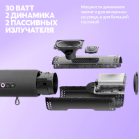 Умная колонка Yandex Стрит Алиса (YNDX-00030VIO) фиолетовый 30W 2.0 BT/Wi-Fi