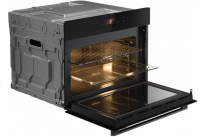 Электрический духовой шкаф с СВЧ Asko OCM24BGH, черное стекло, 51л