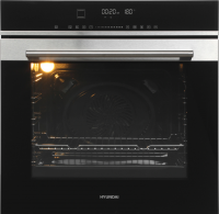 Электрический духовой шкаф Hyundai HEO 6773 IX, черный/нержавеющая сталь