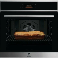 Духовой шкаф Electrolux EOE8P38X, пиролиз, телескопы, TFT дисплей, черный/нержавеющая сталь (Италия)