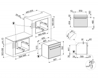 Духовой шкаф электрический Smeg SF68C1B, белый, позолоченная фурнитура