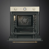 Духовой шкаф электрический Smeg Cortina SFP67C1TPO, кремовый