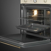 Духовой шкаф электрический Smeg Cortina SFP67C1TPO, кремовый