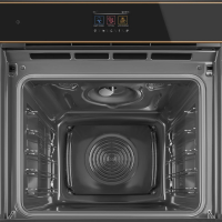 Духовой шкаф электрический с СВЧ Smeg SO6604M2PNR, черный