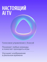 Телевизор QLED Яндекс ТВ Станция 55 Бейсик YNDX-00080 с Алисой, Yandex GPT, черный