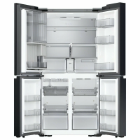 Холодильник Samsung RF65DB970012WR, многодверный, домашний бар, No Frost, белый/черный/стекло