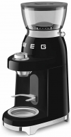 Кофемолка Smeg CGF03BLEU, количество степеней помола 15, черный