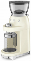 Кофемолка Smeg CGF03CREU, количество степеней помола 15, кремовый