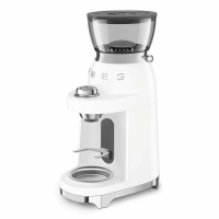 Кофемолка Smeg CGF03WHEU, регулировка степени помола, белый