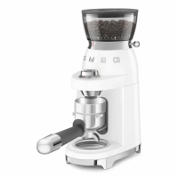Кофемолка Smeg CGF03WHEU, регулировка степени помола, белый