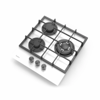 Варочная панель газовая Evelux HEG 425 WG, ширина 45 см, автоматический электроподжиг, белый