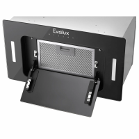 Вытяжка встраиваемая Evelux Arvid 60 BG, ширина 60 см, производительность 950 м3/ч, 3 скорости, черный