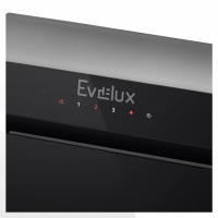 Вытяжка встраиваемая Evelux Arvid 60 BG, ширина 60 см, производительность 950 м3/ч, 3 скорости, черный