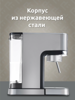 Кофеварка рожковая Evelux ECM 1009 Aroma 1350 Вт, 20 Бар, 1.2 л, черный/серебристый