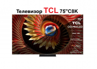 Телевизор QLED TCL 75C8K, Smart TV, черный