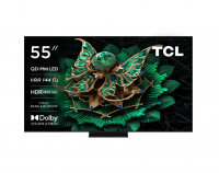 Телевизор QLED TCL 55C7K, QD-Mini LED, 4K UltraHD, 144 Гц, Smart TV (Google TV) черный